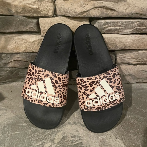 Adidas Adilette Cheetah Print Slides - Picture 2 of 5